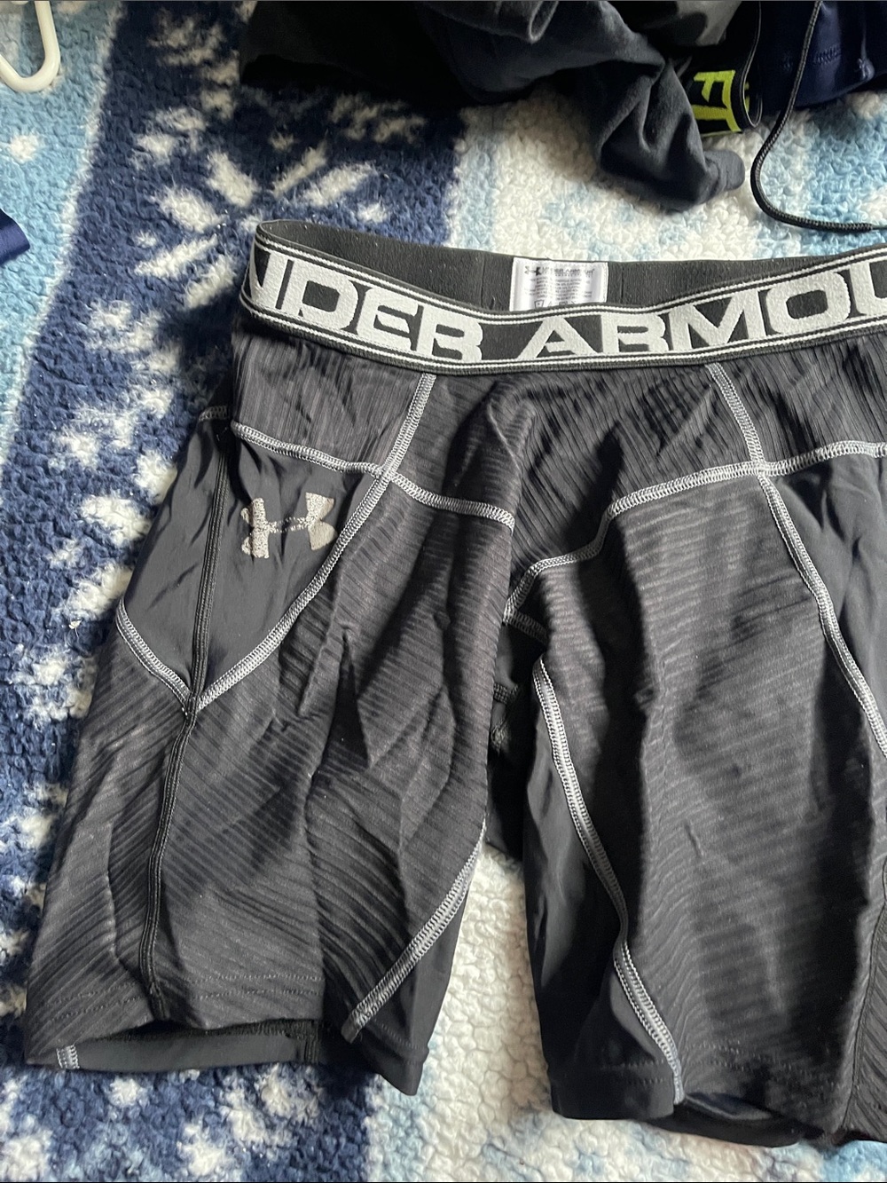 Under Armour Black/Gray Performance Compression Shorts